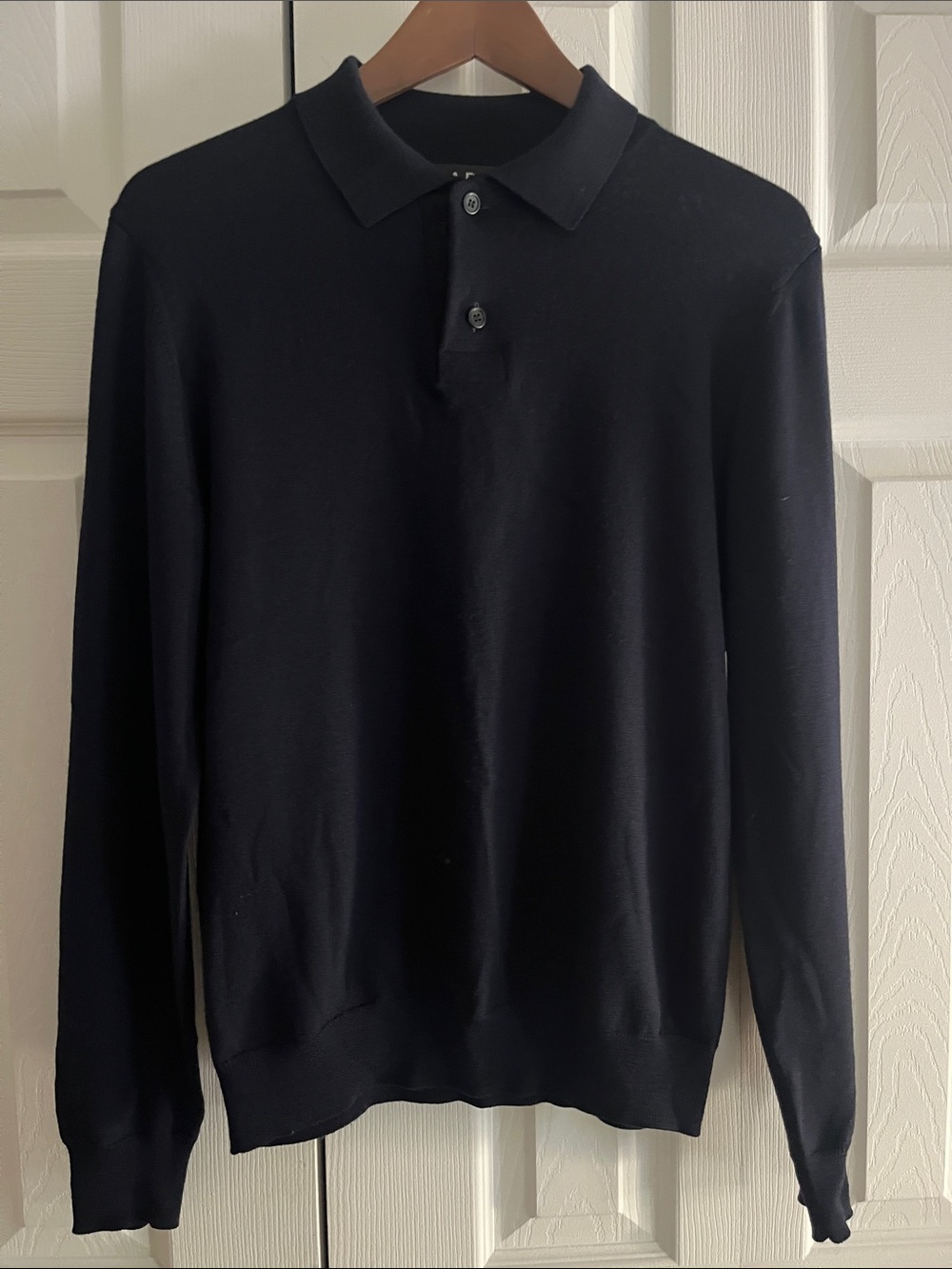 A.P.C. Navy Crewneck Wool Sweater